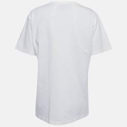 مملوكة مسبقًا قميص غوتشي قطن أوف وايت واسع بمقاس صغير جداً (إكس صغير) "الموسيقى ملكي"