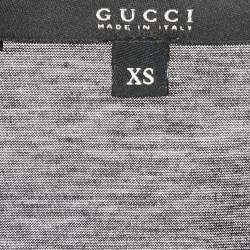 مملوكة مسبقًا قميص غوتشي قطن كحلي بأكمام قصيرة XS