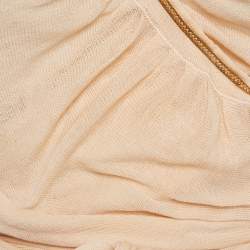 مملوكة مسبقًا Gucci Light Orange Cotton Knit Wrap On Top XS