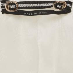 Pre Owned جاكيت غوتشي جباردين أبيض مزدوج الصدر مقاس صغير (سمول)