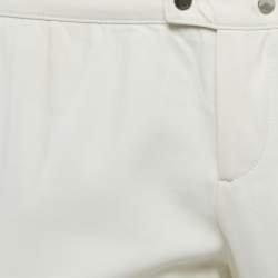 مملوكة مسبقًا بنطلون غوتشي ضيق قطن مطاطي لون كريم مقاس خصر 31 بوصة