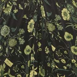 مملوكة مسبقًا Gucci Black Printed Crepe Maxi Dress S