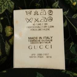 مملوكة مسبقًا Gucci Black Printed Crepe Maxi Dress S