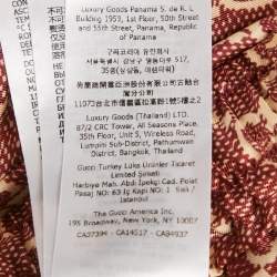 Pre Owned بنطلون غووتشي حرير بنقشة GG أحمر رياضي مقاس متوسط