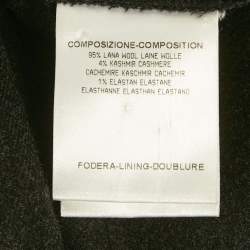 مملوكة مسبقًا بنطلون غوتشي صوف رمادي بتفاصيل خصر مقاس متوسط (ميديوم)