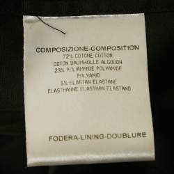 Pre Owned Gucci Black Cotton Blend Drawstring Detail Shirt S