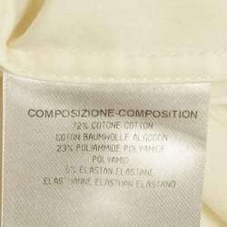 مملوكة مسبقًا قميص غوتشي قطن كريمي كم طويل مقاس صغير - سمول