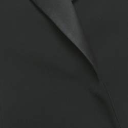 Pre Owned Joseph Black Satin Trim Collar Crepe Sheath Dress XS