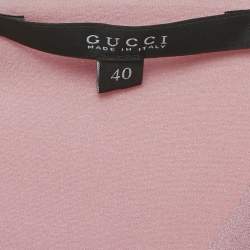مملوكة مسبقًا Gucci Pink Crepe Cowl Neck Mini Dress S 