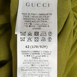 مملوكة مسبقًا فستان غوتشي ميني حرير متعدد الألوان بطبقات مقاس متوسط (ميديم)