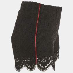 مملوكة مسبقًا Gucci Black Lace Elasticized Waist Shorts S