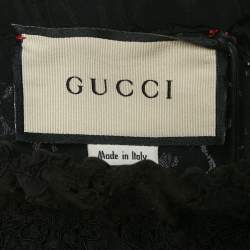 مملوكة مسبقًا Gucci Black Lace Elasticized Waist Shorts S