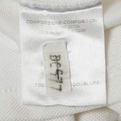 مملوكة مسبقًا Gucci White Cotton Pique Polo T-Shirt XS