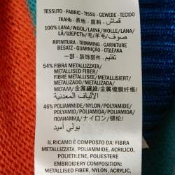 مملوكة مسبقًا Gucci Multicolor Striped Wool Big Cat Sequin Sweater L