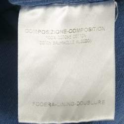 مملوكة مسبقًا قميص غوتشي قطن جيرسي أزرق دائري العنق مقاس كبير (لارج)