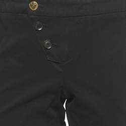 مملوكة مسبقًا بنطلون غوتشي قطن أسود بقصة ضيقة مقاس متوسط