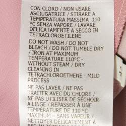 مملوكة مسبقًا بنطلون كولوت غوتشي مثني قماش كريب زهري مقاس متوسط (ميديوم)