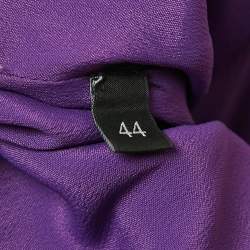 مملوكة مسبقًا فستان قميص غوتشي حافة مزينة ساتان دانتيل قطن بنفسجي مقاس صغير جداً (اكس سمول)