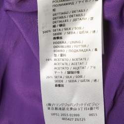 مملوكة مسبقًا فستان قميص غوتشي حافة مزينة ساتان دانتيل قطن بنفسجي مقاس صغير جداً (اكس سمول)