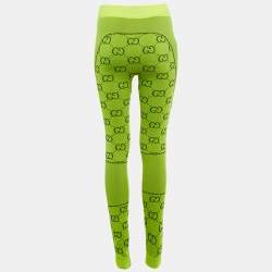 مملوكة مسبقًا بنطال ضيق غ وتشي جاكار محبوك أخضر مقاس وسط (ميديم)