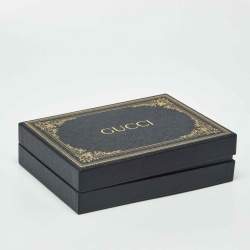 Pre Owned مجموعة لانجري شفاف تول مطرز بشعار GG من غوتشي باللون الأسود مقاس كبير