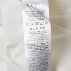 مملوكة مسبقًا Gucci White Cotton Long Sleeve Crop Shirt S