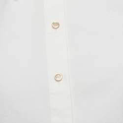 مملوكة مسبقًا Gucci White Cotton Long Sleeve Crop Shirt S