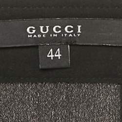 مملوكة مسبقًا Gucci Black Silk Ruffled Blouse M