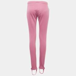 مملوكة مسبقًا بنطلون غوتشي جيرسي وردي حزام ويب مقاس متوسط