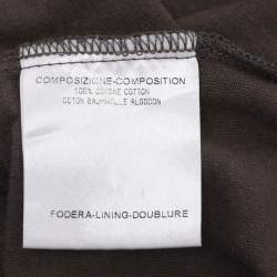 Pre Owned Gucci Grey Jersey Bow Full Sleeve T-Shirt L