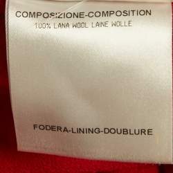 مملوكة مسبقًا بنطلون غوتشي كريب أحمر بواسع مقاس وسط