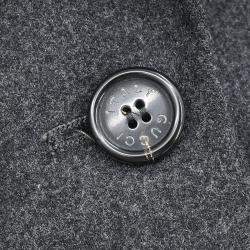 Pre Owned جاكيت غوتشي رمادي بزر واحد مقاس إيطالي 44