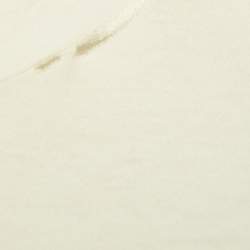 Pre Owned تي شيرت غوتشي قطن أبيض بطبعة ممزق مقاس متوسط 