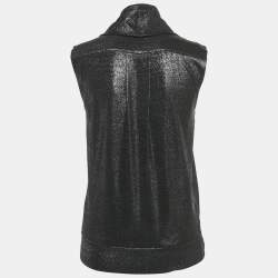 Pre Owned توب غوتشي بدون أكمام لوريكس أسود مقاس متوسط - ميديم