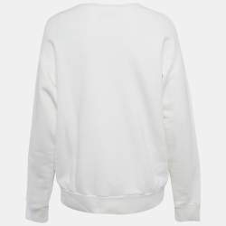 Pre Owned سويت شيرت غوتشي قطن أبيض مطرز تنس مقاس صغير (سمول)