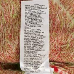 Pre Owned Gucci x Adidas Green Monogram Textured Knit Cardigan XS