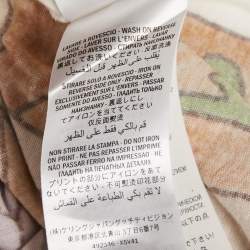 مملوكة مسبقًا تي شيرت غوتشي قطن أبيض بطبعة ممزق مقاس متوسط 