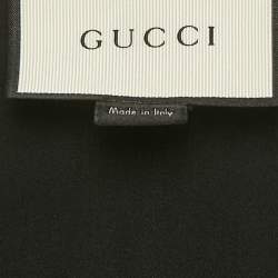 Pre Owned بلوزة غوتشي حرير سوداء بكشكش مقاس متوسط - ميديوم