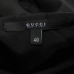 مملوكة مسبقًا فستان غوتشي قصير بلا حمالات مزيج حرير أسود صغير (سمول)