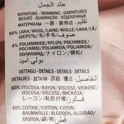 Pre Owned Gucci Black Web Trim Leather Ruffled Jacket M