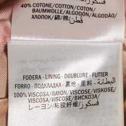 Pre Owned Gucci Black Web Trim Leather Ruffled Jacket M