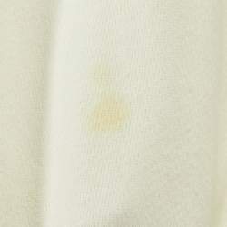 مملوكة مسبقًا Gucci Off-White Cotton Tennis Embroidered Crew Neck Sweatshirt S