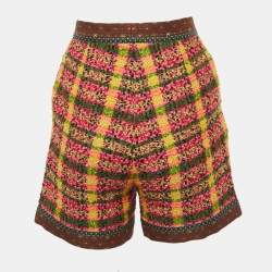 Pre Owned Gucci Multicolor Tweed Shorts S