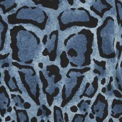 Pre Owned تي شيرت غوتشي جيرسي بنقشة النمر الأزرق مقاس صغير جداً