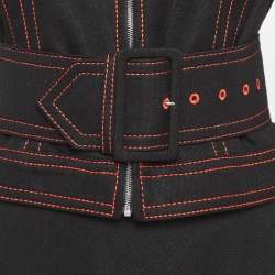 Pre Owned Gucci Black Canvas Hollywood Babylon-Sequinned Jacket and Skirt Suit S