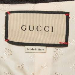 Pre Owned Gucci Black Canvas Hollywood Babylon-Sequinned Jacket and Skirt Suit S