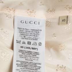 Pre Owned Gucci Black Canvas Hollywood Babylon-Sequinned Jacket and Skirt Suit S