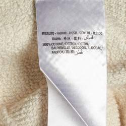 Pre Owned Gucci Cream Vintage Logo Tiger Print Cotton Oversized Sweatshirt L