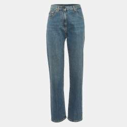 Pre Owned Gucci Blue Denim High-Rise Jeans S/Waist 25"