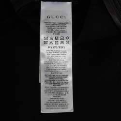 Pre Owned فستان غوتشي جيرسي أسود بتفصيل حزام الحذاء متوسط الطول مقاس متوسط - ميديم